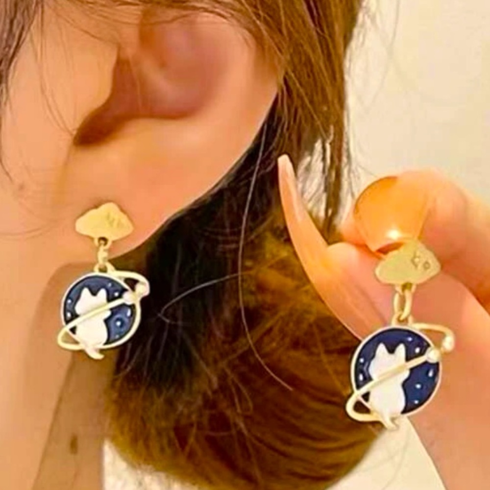 Cat Dangle Earrings